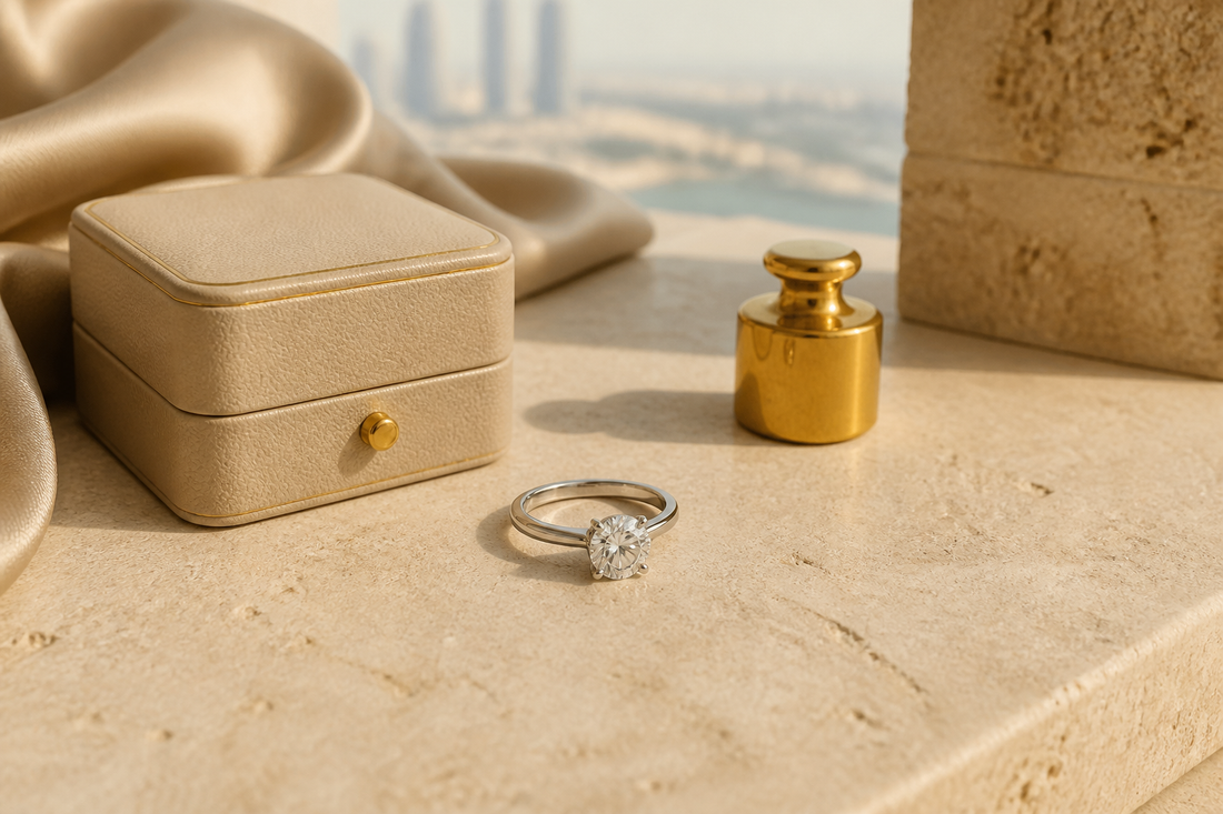 Moissanite ring styled for a guide to long-term jewellery value