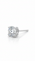 Moissanite Stud Earring in Sterling Silver
