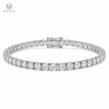 Addison round moissanite tennis bracelet on a clean white background