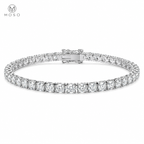 Addison round moissanite tennis bracelet on a clean white background