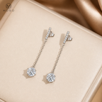 Alice moissanite drop earrings gift presentation