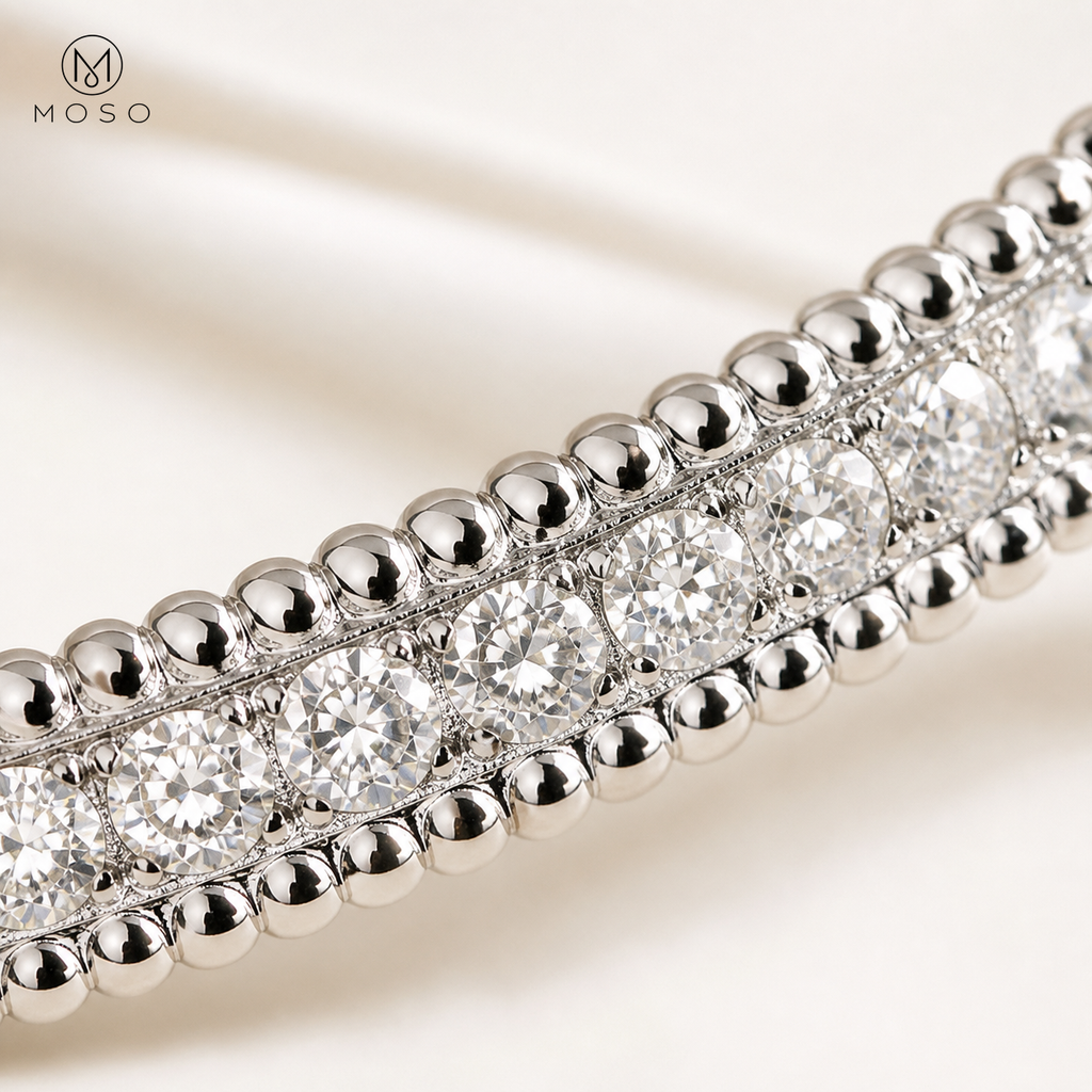 Aria 2mm round stone setting and beaded edge macro
