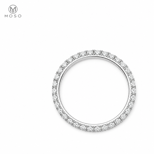 Ashley 2mm round moissanite full eternity ring top view