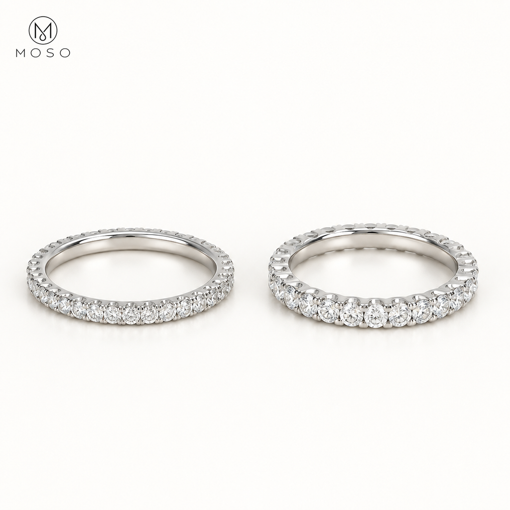 Ashley full eternity ring in 2mm and 3mm width options