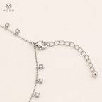 Aurora necklace lobster clasp and adjustable extender detail