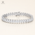 Camila one row marquise moissanite tennis bracelet on ivory, MOSO UAE