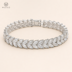 Camila two row marquise moissanite tennis bracelet
