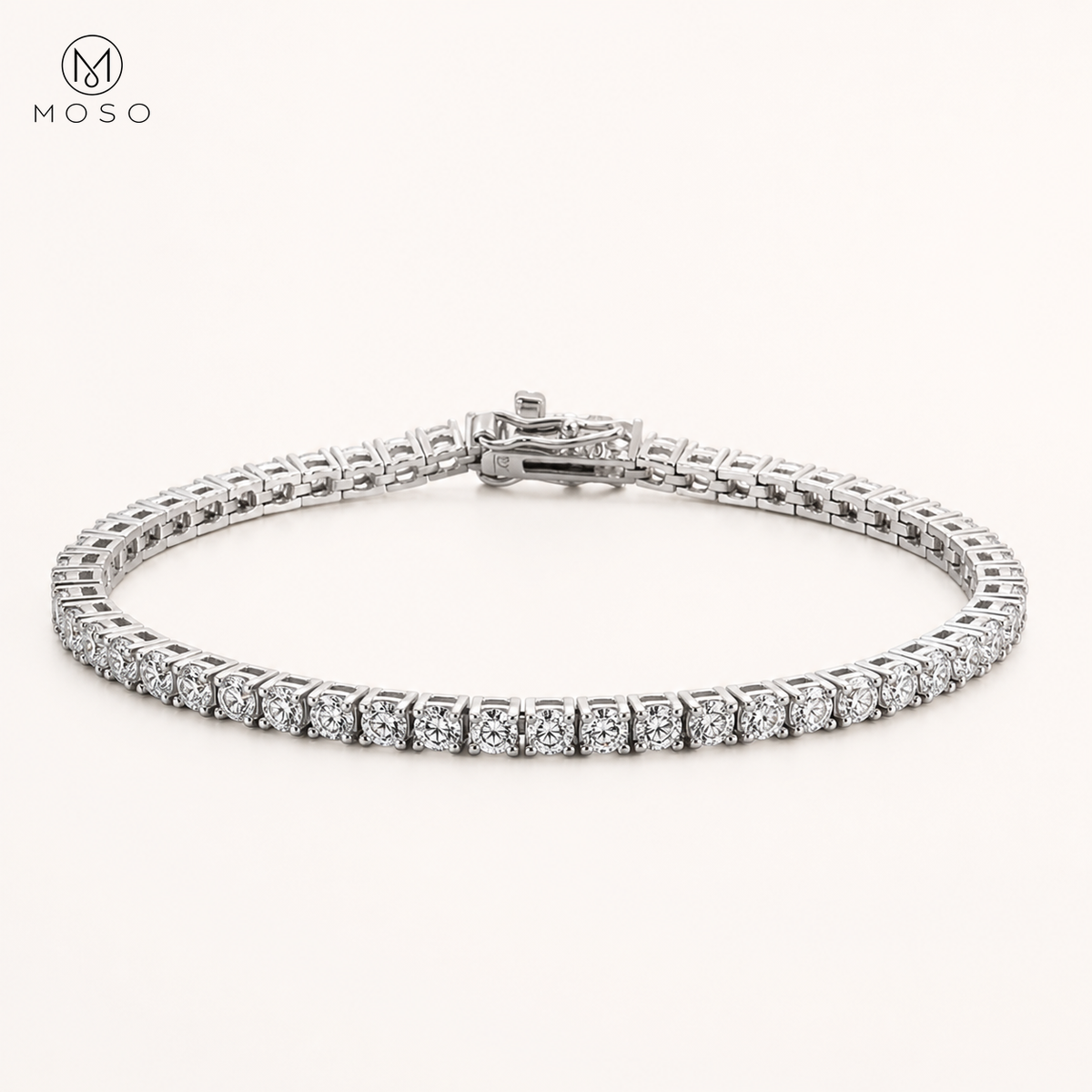Camila 3 mm round moissanite tennis bracelet