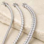 Camila round, one row marquise and two row marquise bracelet comparison
