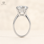 Charlotte moissanite solitaire ring six prong side profile