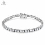 Emma round moissanite tennis bracelet on a clean white background