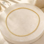 Hazel gold tone moissanite bubble tennis necklace