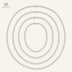 Hazel moissanite tennis necklace length comparison