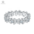 Isabella marquise moissanite floral band in 925 sterling silver, half coverage, MOSO UAE