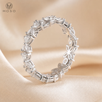 Isabella full eternity moissanite ring open gallery detail