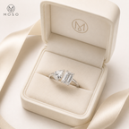 Kennedy moissanite ring in MOSO jewellery gift box