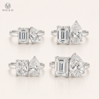 Kennedy Toi et Moi ring stone size and cut options