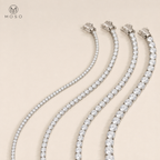 Lauren moissanite tennis bracelets in 3mm 4mm 5mm and 6.5mm widths