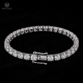 Lauren 6.5mm moissanite tennis bracelet on black velvet