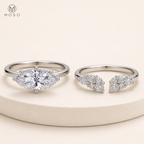 Madison 3ct marquise moissanite bridal set low side profile