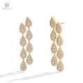 Cascade Round Moissanite Drop Earrings — product view 26