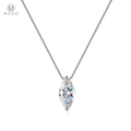 Marquise moissanite pendant necklace in PT950 platinum, product detail