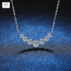 Graduated Round Moissanite Necklace — product view 2