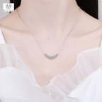 Graduated Round Moissanite Necklace — product view 5