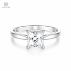 Riley 1 ct princess cut moissanite engagement ring