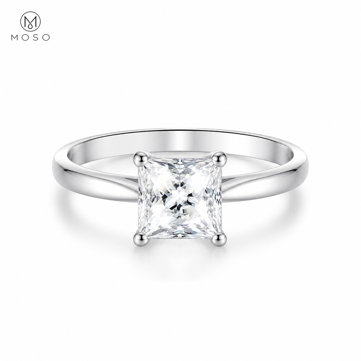 Riley 1 ct princess cut moissanite engagement ring