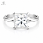 Riley 3 ct princess cut moissanite solitaire ring
