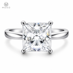 Riley 4 ct princess cut moissanite statement ring