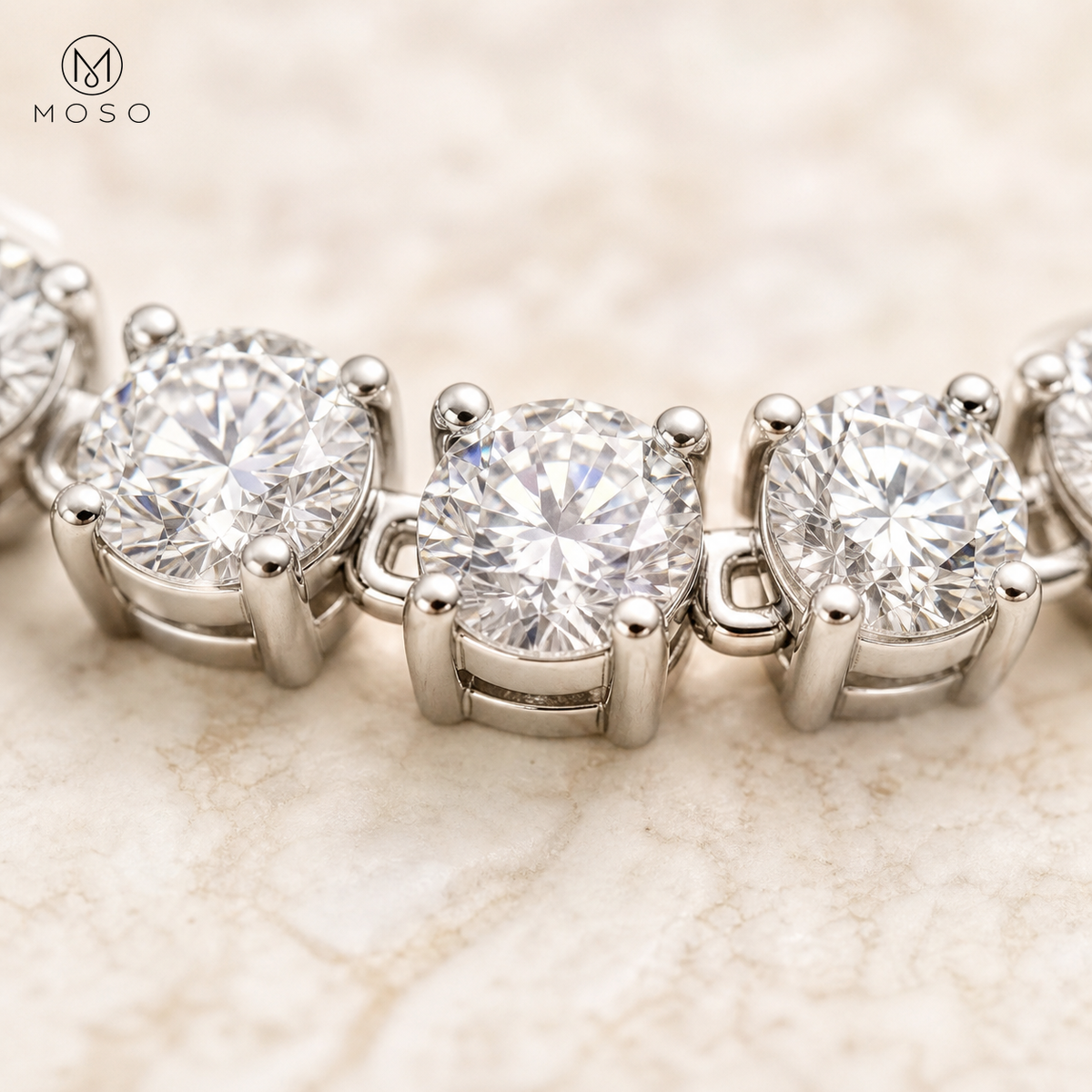 Sadie four prong round moissanite setting detail