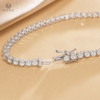 Sadie graduated moissanite necklace box clasp detail