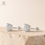 Sophia moissanite stud earrings side profile