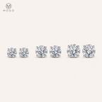Sophia moissanite stud earrings size comparison