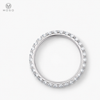 Taylor round moissanite full eternity ring top view