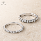 Taylor moissanite eternity ring 2mm and 3mm width options